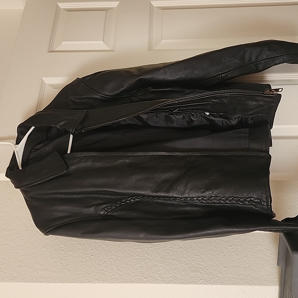 Leather coat